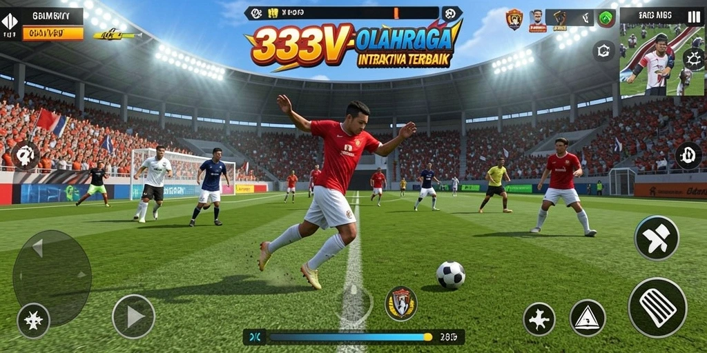 Gameplay seru dan interaktif dalam pertandingan olahraga.