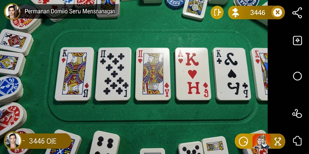 Tampilan gameplay seru dalam permainan Domino 3446.