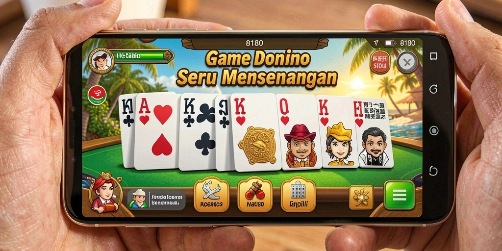 Tampilan gameplay utama 8180 dalam permainan Domino yang mendebarkan.