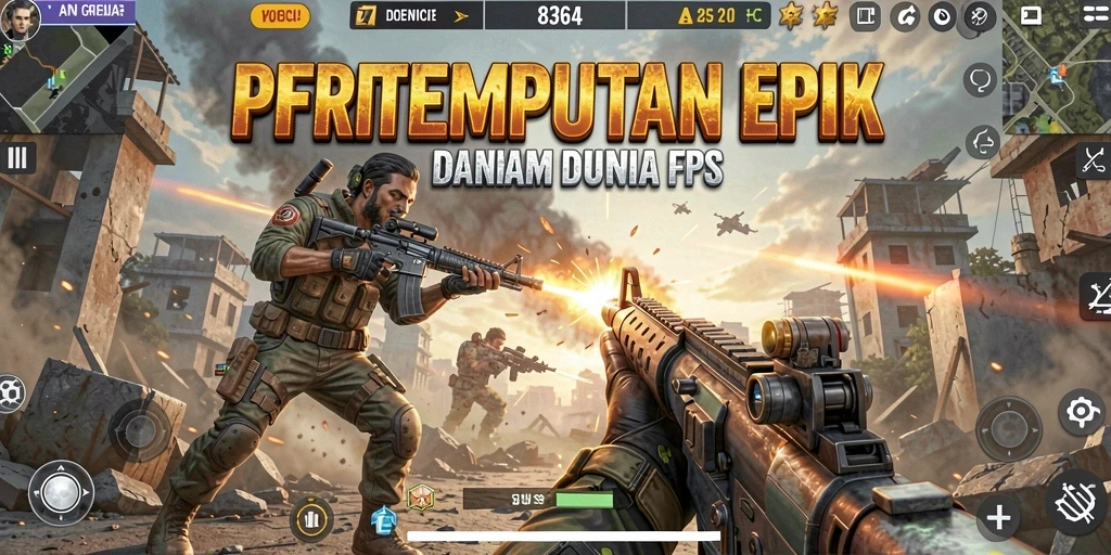 Tampilan gameplay seru di <strong>8364</strong> dengan aksi tembak-tembakan mendebarkan.
