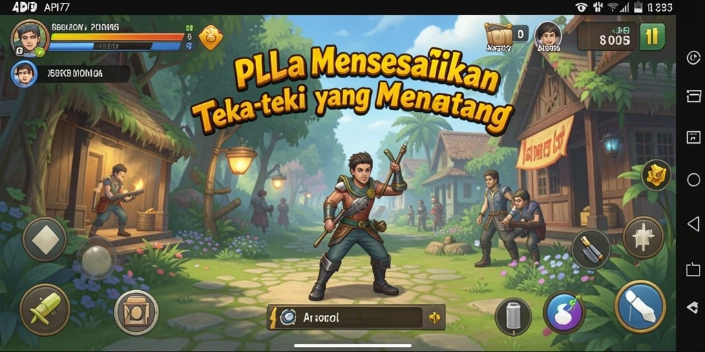 Screenshot utama API77 menampilkan gameplay seru dengan teka-teki yang menantang.