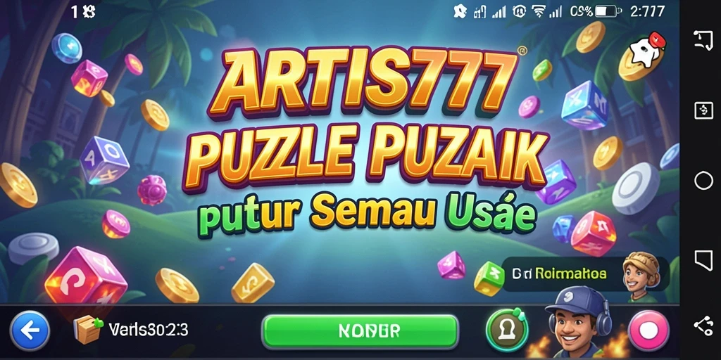 Tangkapan layar utama ARTIS777 menunjukkan tantangan menarik dalam gameplay Puzzle.