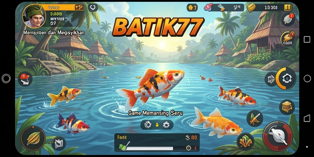 Tampilan gameplay menampilkan pengalaman memancing yang mendebarkan.