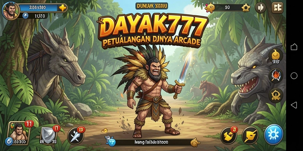Screenshot utama DAYAK777 menampilkan gameplay yang seru dan menantang.