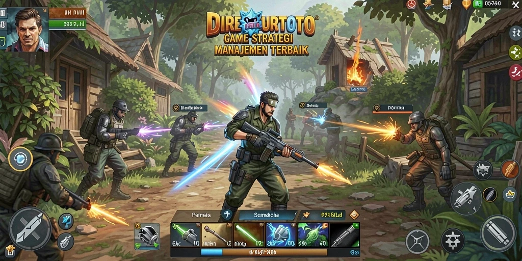 Tangkapan layar <strong>DIREKTURTOTO</strong> yang menunjukkan elemen strategi dan manajemen.