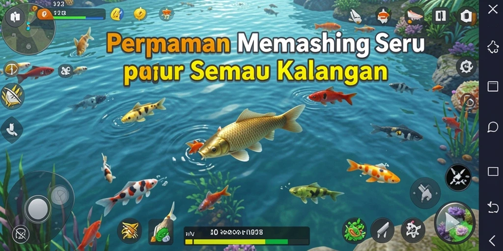 Tangkapan ikan yang spektakuler dalam gameplay FOMOTOTO.