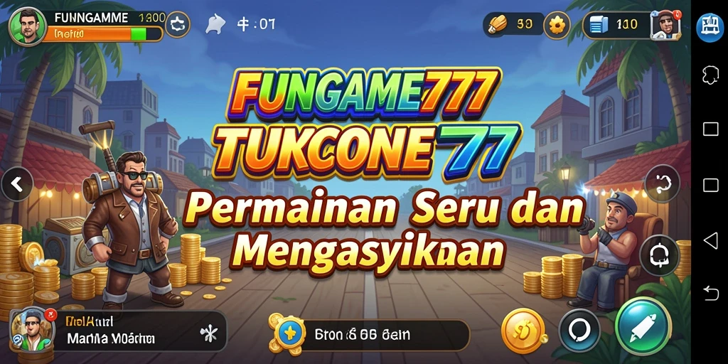 Tampilan gameplay menarik dari FUNGAME777 dengan suasana Tycoon yang seru.