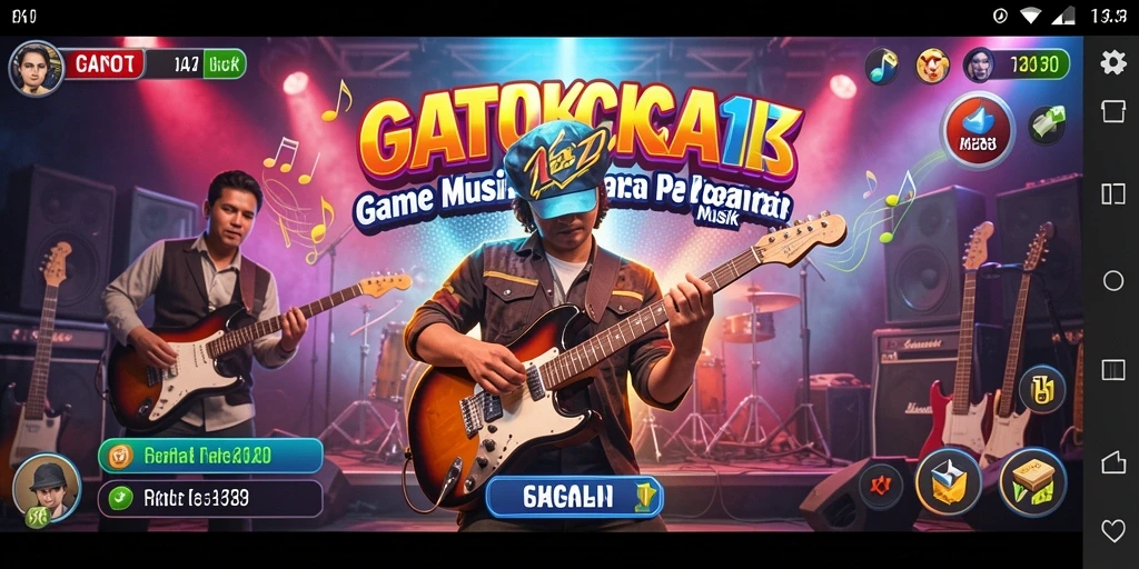 Gameplay seru <strong>GATOTKACA123</strong> dengan musik yang memukau.