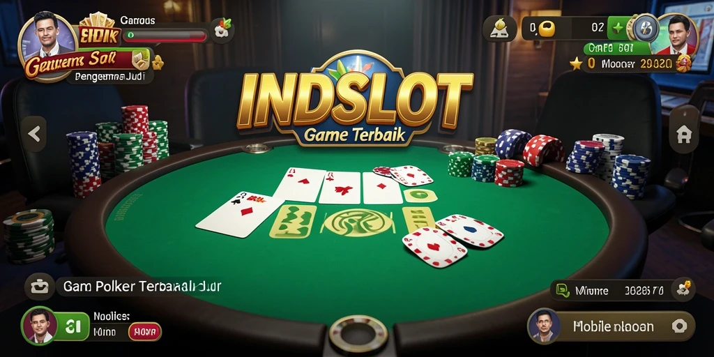 Screenshot gameplay Poker di INDSLOT yang mendebarkan.