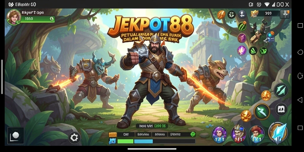 Tampilan gameplay menarik dalam petualangan RPG JEKPOT88.