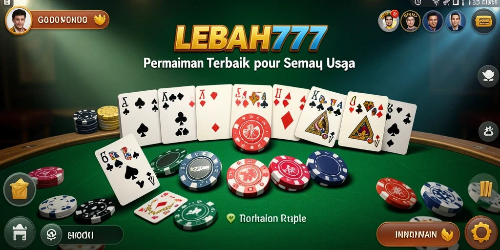 Tampilan gameplay seru LEBAH777 saat bermain Gaple secara online.