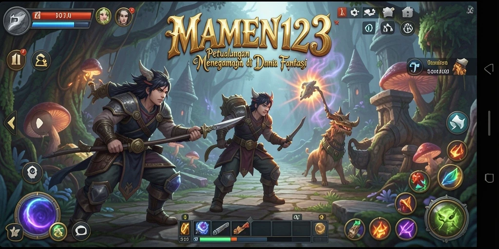 Screenshot gameplay MAMEN123 dengan aksi seru di dunia petualangan.