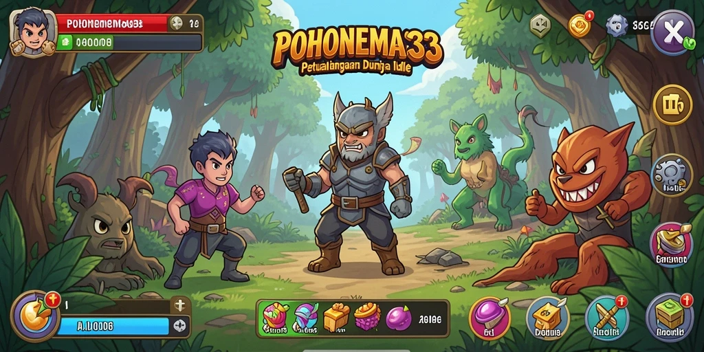 Tampilan gameplay POHONEMAS33 yang memikat dengan kebun yang subur.
