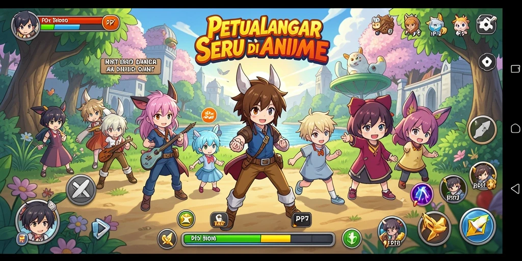 Tampilan gameplay PP7 yang mendebarkan dengan karakter Anime ikonik.
