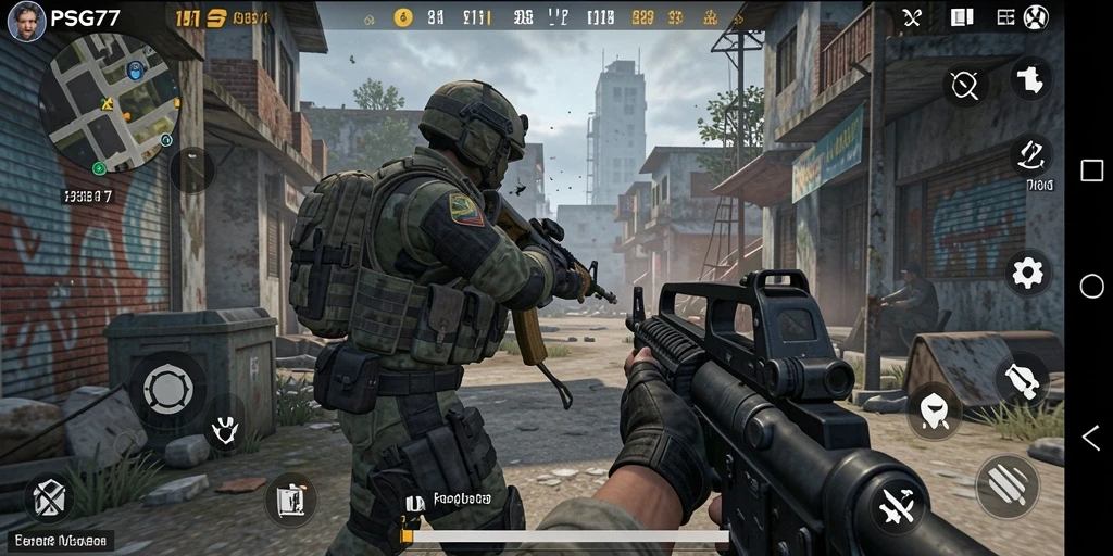 Screenshot gameplay TPS yang intens dan seru.