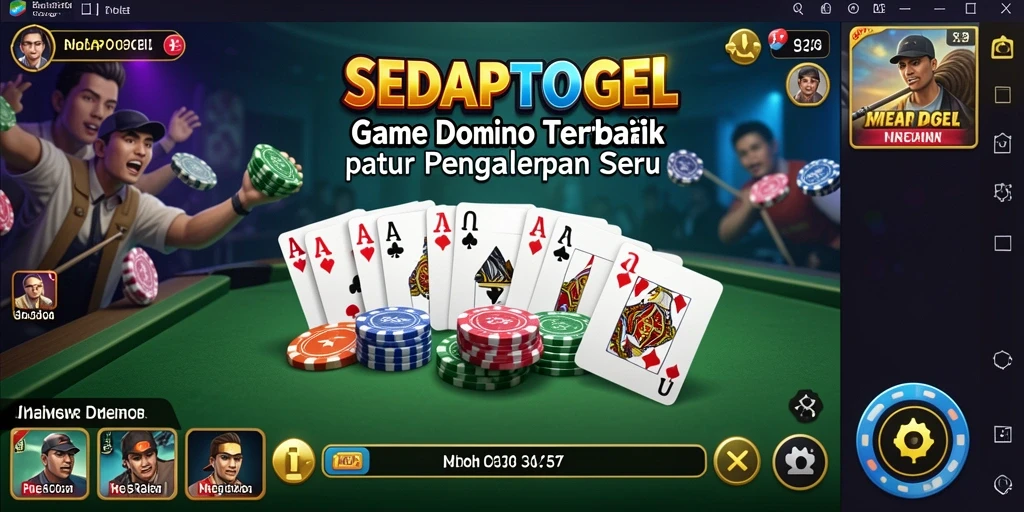 Screenshot gameplay SEDAPTOGEL yang menampilkan keseruan permainan Domino.
